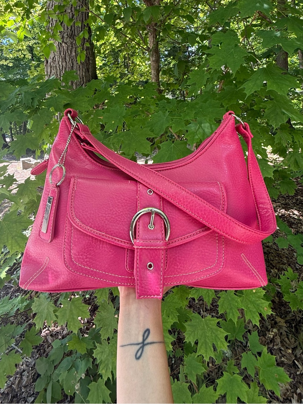 Pink Coach Soho Hampton Style Shoulder Bag Y2K Baguette Purse Barbiecore